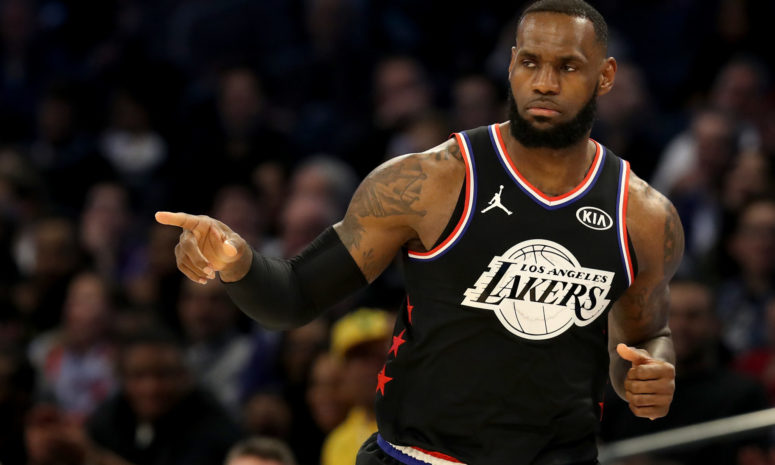 LeBron James at the 2019 All-Star game.