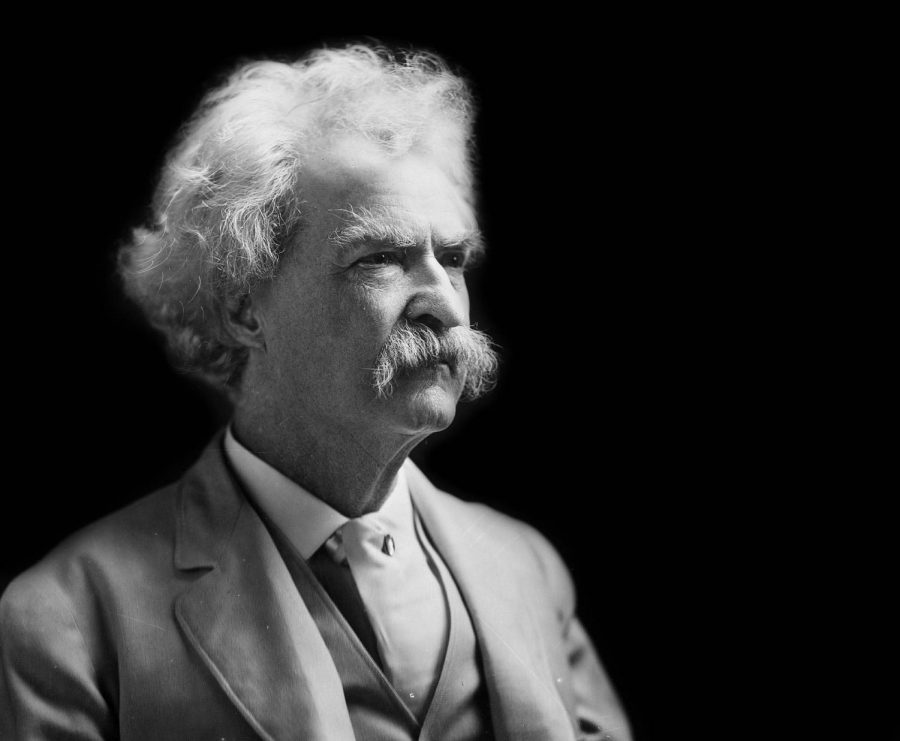 Mark Twain, author of The Adventures of Huckleberry Finn
