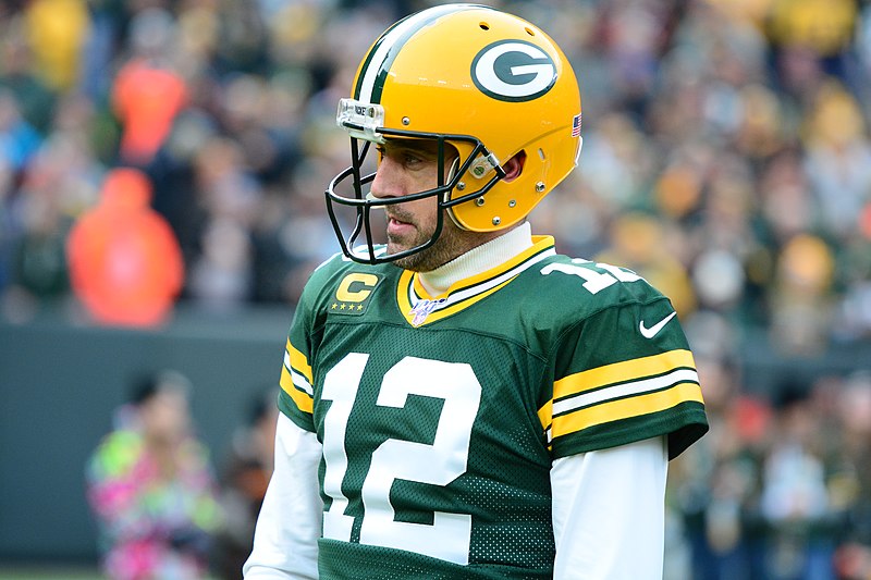 Rodgers with the Green Bay Packers in 2019.