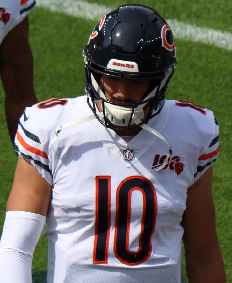 New Steelers quarterback Mitchell Trubisky with the Chicago Bears in 2019.