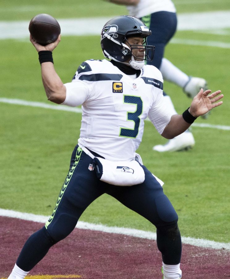 Russell Wilson in his final complete season (2020) with the Seahawks.