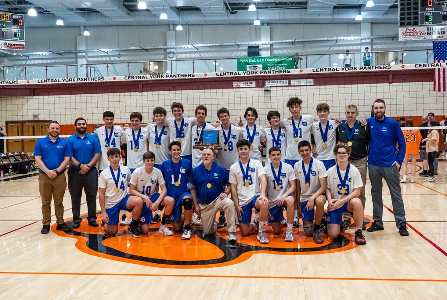 Lower Dauphin celebrating after their win against York Suburban.