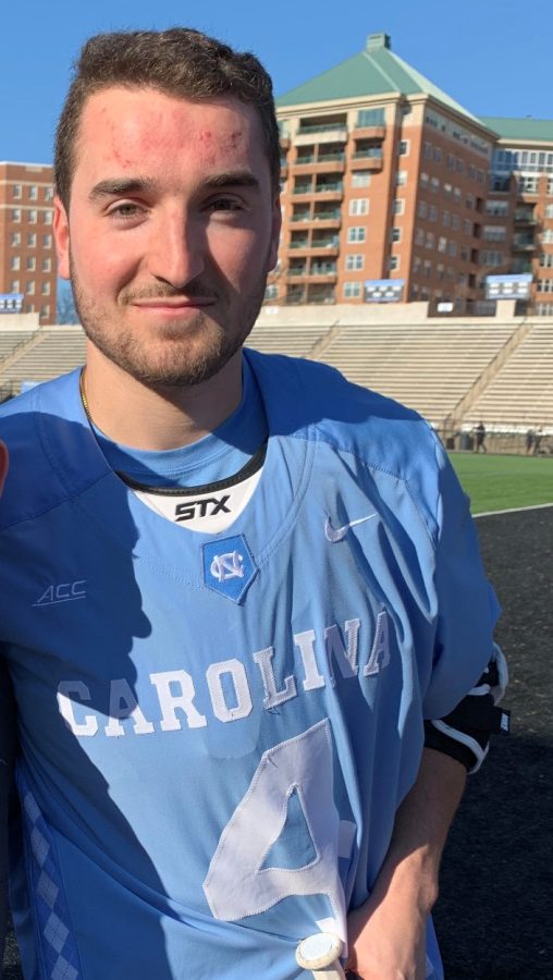 UNC attackman Chris Gray after a game against Johns Hopkins in 2020. Will Gray be the number one overall pick?