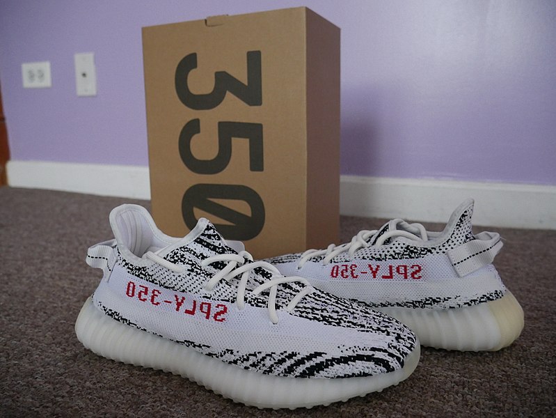 A pair of Yeezy 350s.