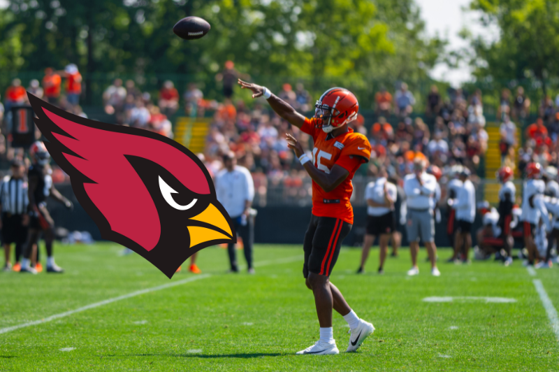 Former Cleveland Browns, Pittsburgh Steelers and Tennessee Titans quarterback Joshua Dobbs at Browns Training Camp. Dobbs, now an Arizona Cardinal, has impressed many for his efforts in giving the Cardinals some life two games into a season that was projected to be disastrous. 