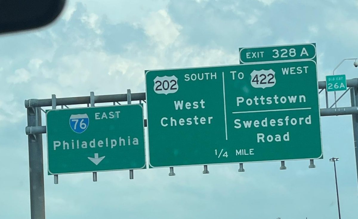 West Chester road sign.