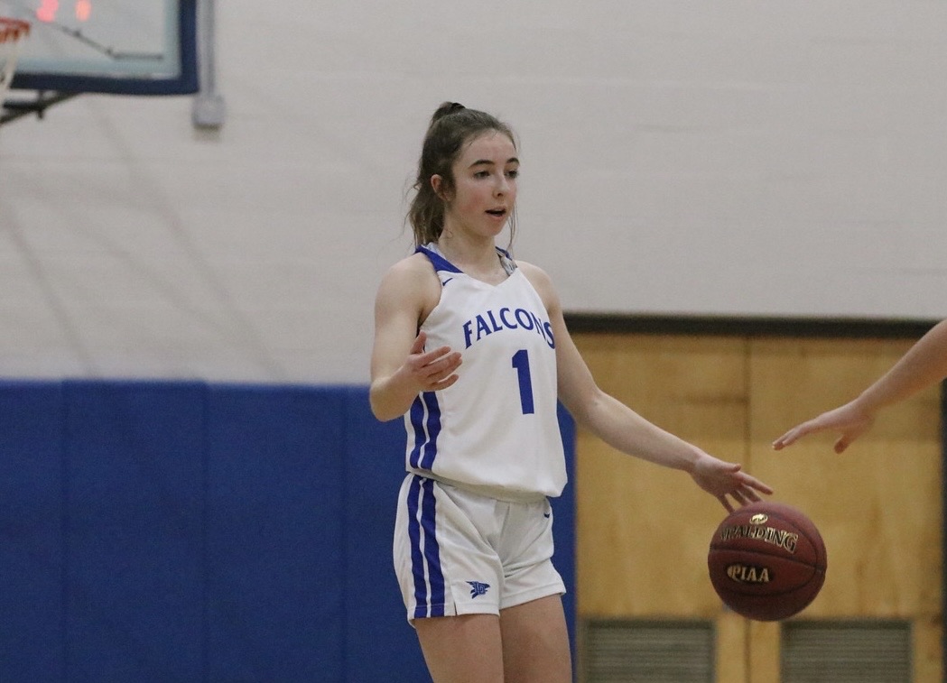 Former Lower Dauphin guard Lilli Knudsen in a game against Hershey. Knudsen has been a part of a 2-1 start to the Alvernia Golden Wolves season.